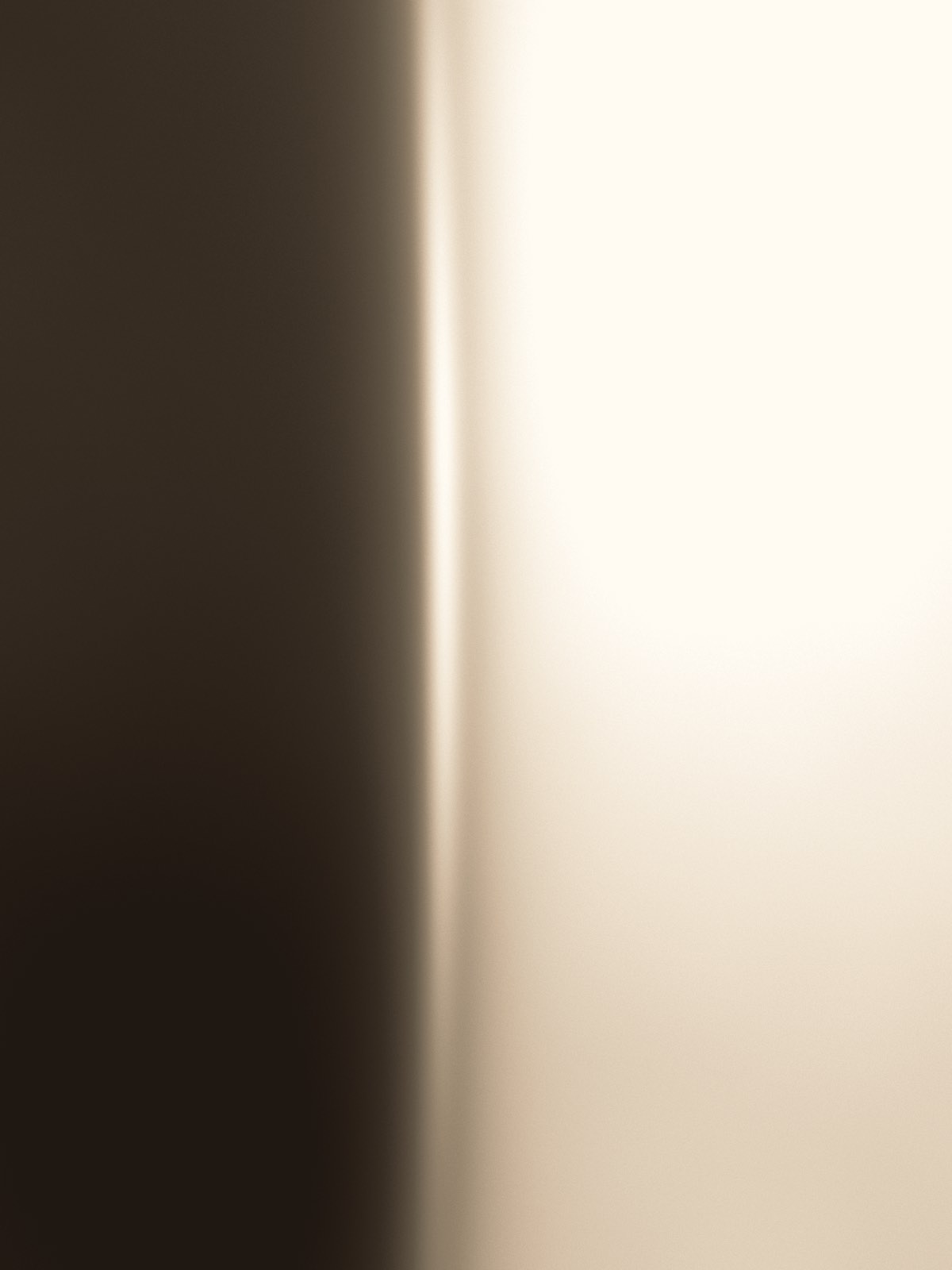 A drawn placeholder plate: a plaster wall giving way to open daylight, one lit rim running down the jamb.